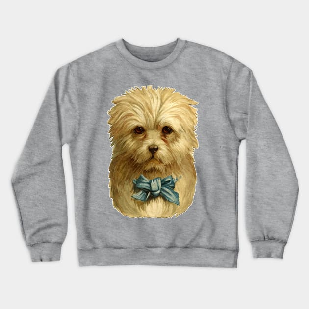 Cute Vintage Dog Illustration / Dog Lover Gift Crewneck Sweatshirt by DankFutura